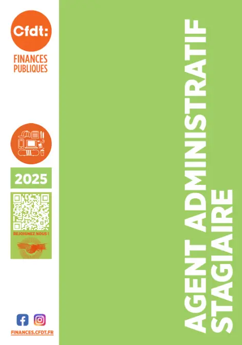 Couverture livret des agents administratifs stagiaires DGFIP 2025