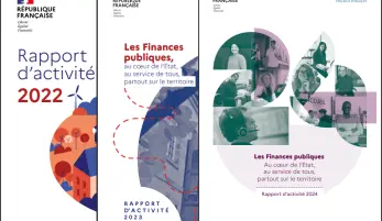 Mashup des pages de couvertures rapports d'activité DGFiP