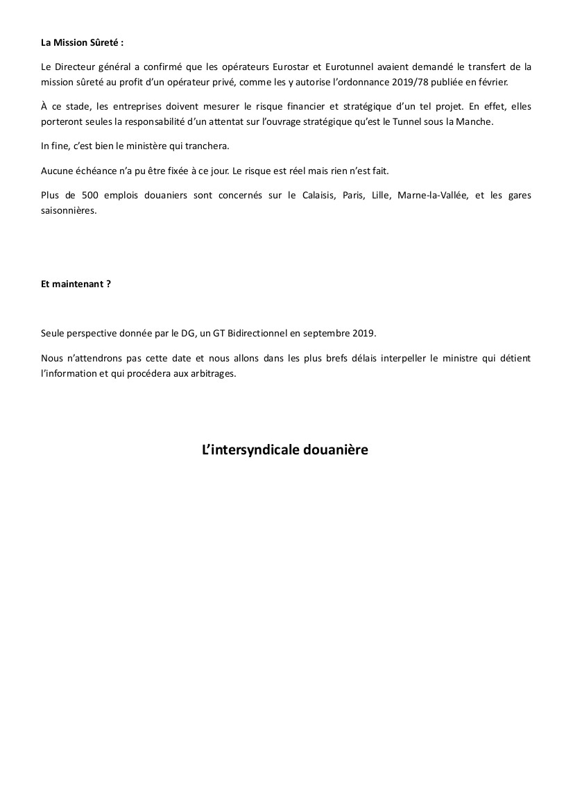 Communiqué intersyndical  CTR du 9 juillet 2019 P2