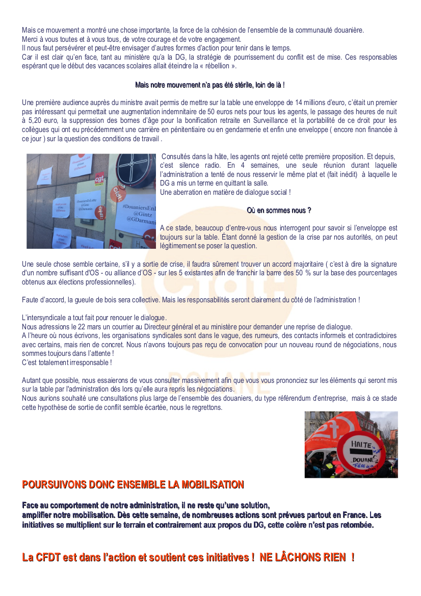 Courrier aux adhérents CFDT Point sur les négos 8.04.2019 G V